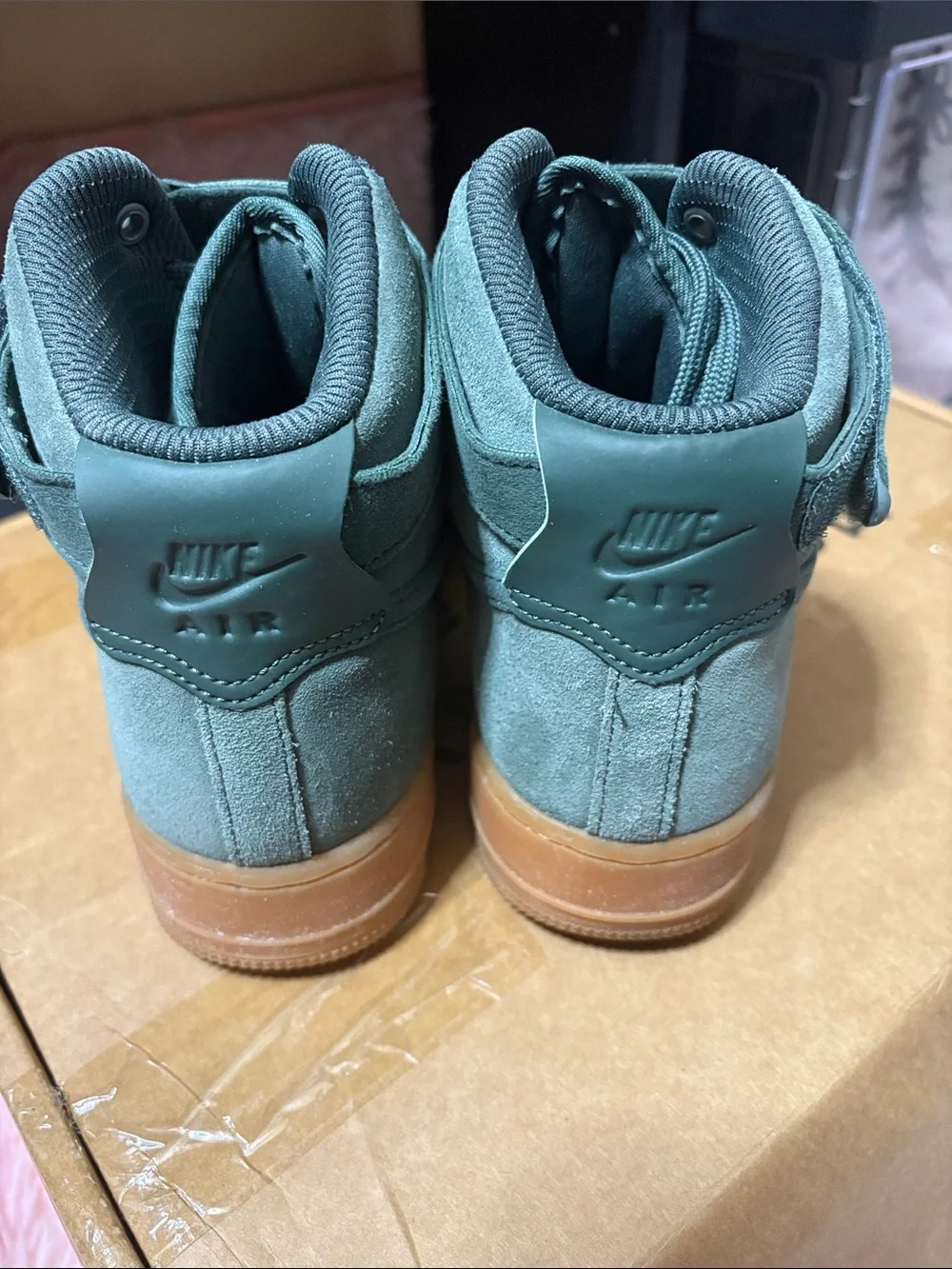 Green Suede Nike Air Sneakers